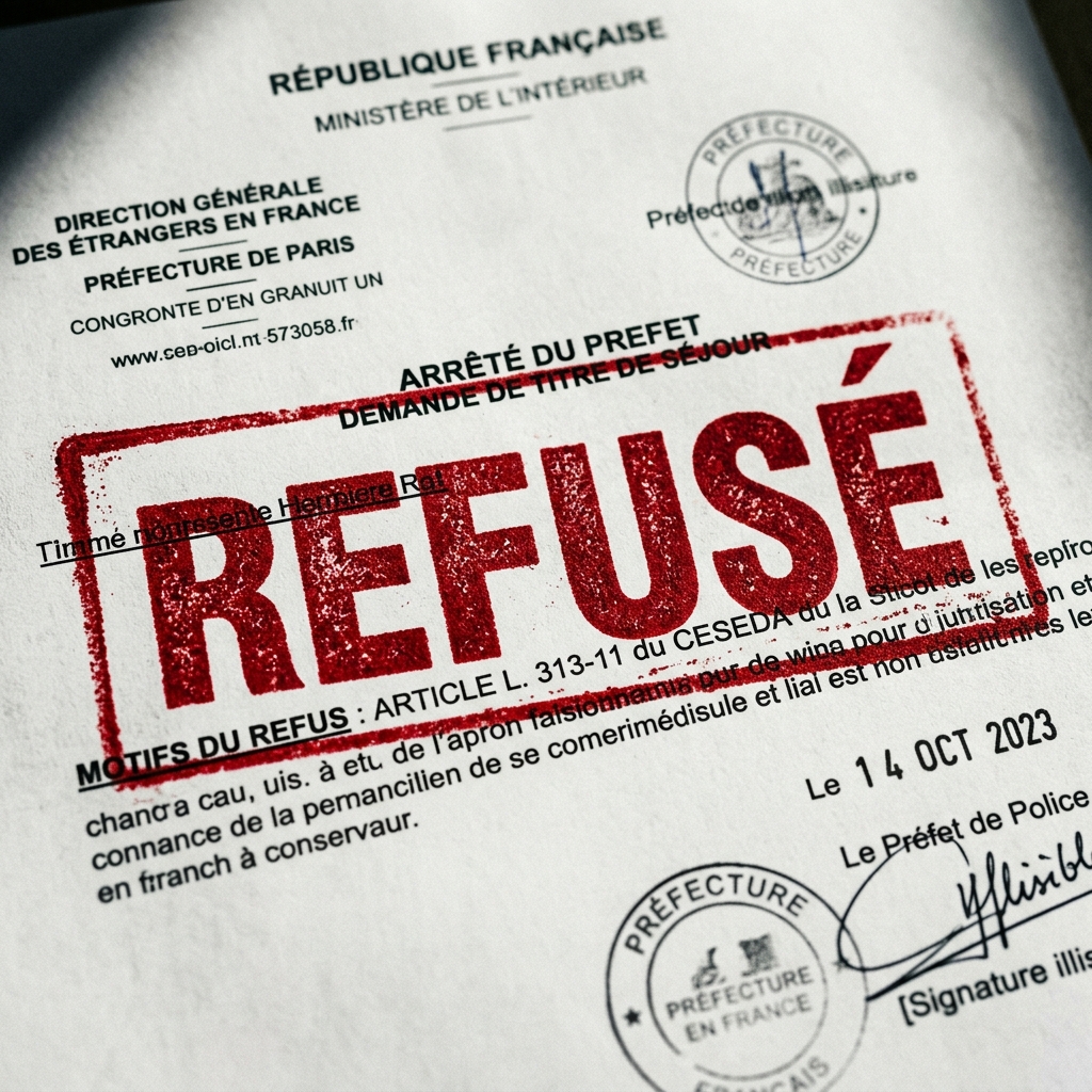 Tampon refusé sur un dossier de visa